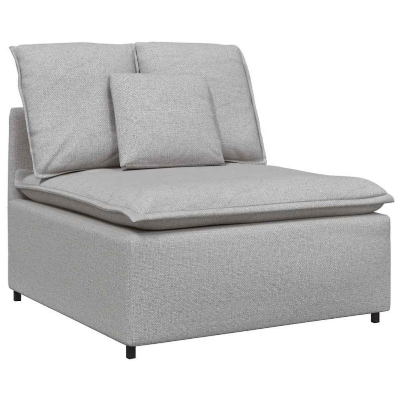 Modulares Sofa mit Fußhocker und Kissen Wolkengrau
