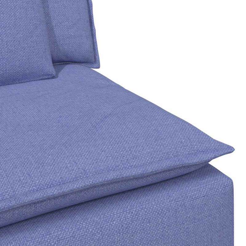 Modulares Sofa mit Fußhocker und Kissen Jeansblau