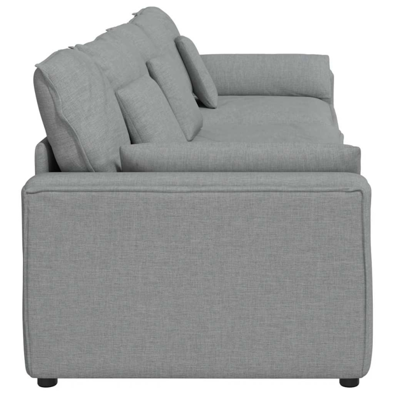 Modulares Sofa mit Kissen Hellgrau
