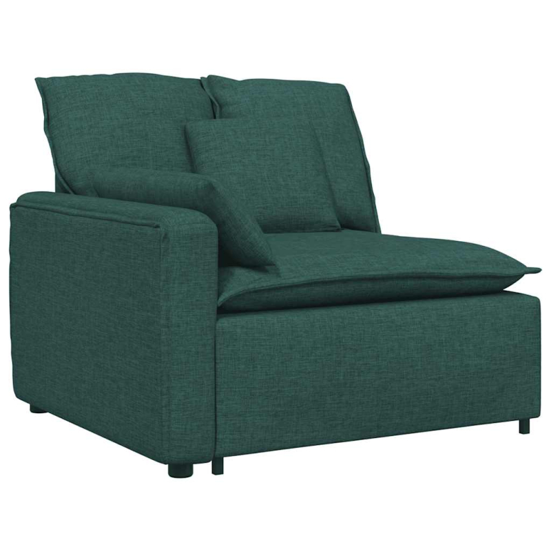 Modulares Sofa mit Kissen Dunkelgrün