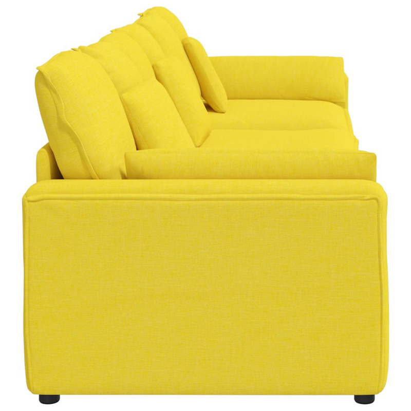 Modulares Sofa mit Kissen Hellgelb