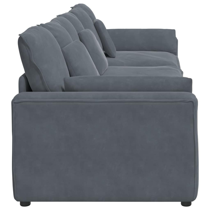 Modulares Sofa mit Kissen Dunkelgrau
