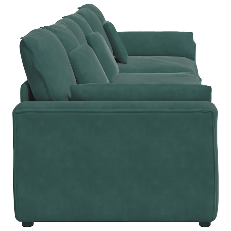 Modulares Sofa mit Kissen Dunkelgrün