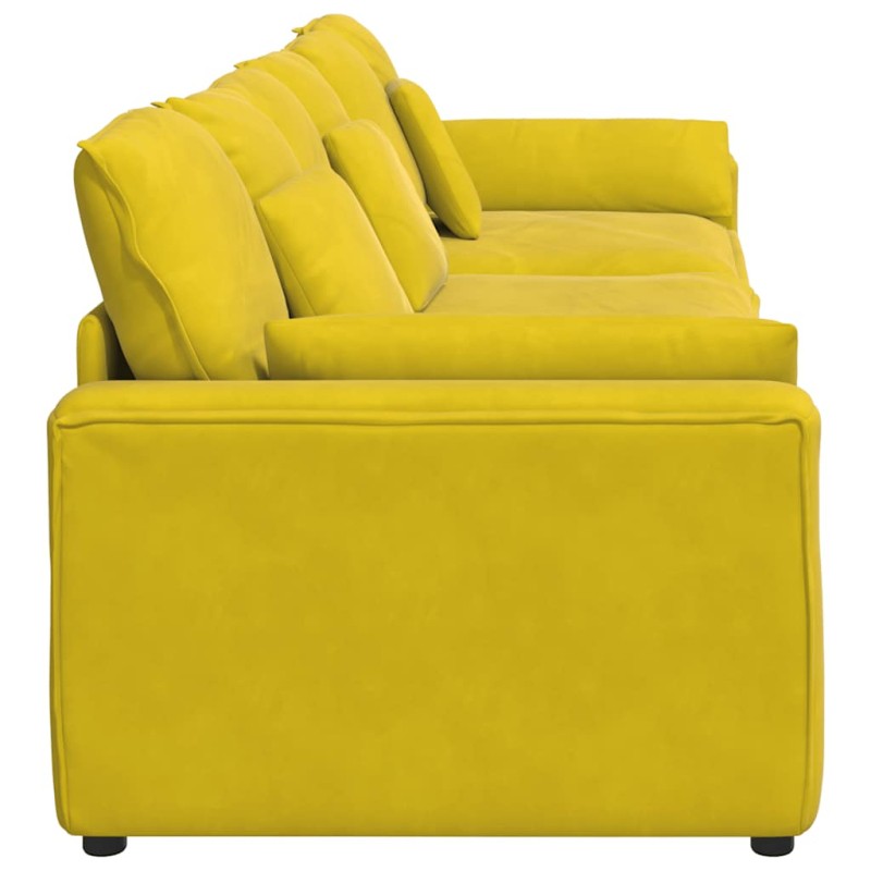 Modulares Sofa mit Kissen Gelb