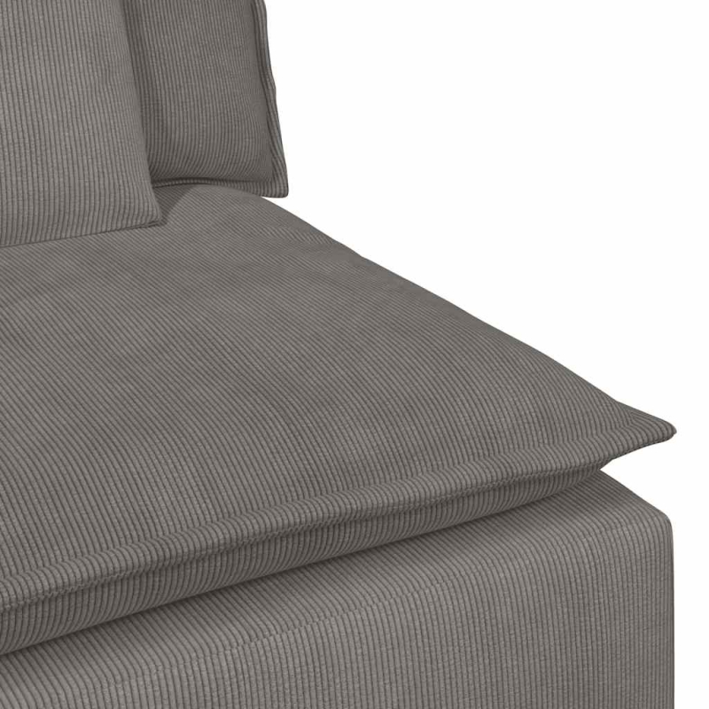 Modulares Sofa mit Kissen Hellgrau