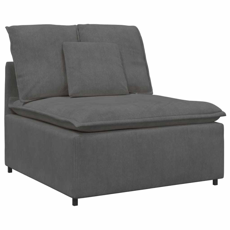 Modulares Sofa mit Kissen Dunkelgrau