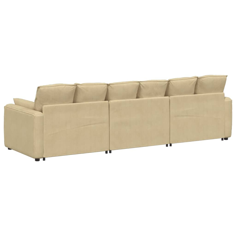 Modulares Sofa mit Kissen Hellgrün Grau