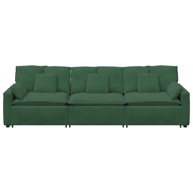 Modulares Sofa mit Kissen Dschungelgrün