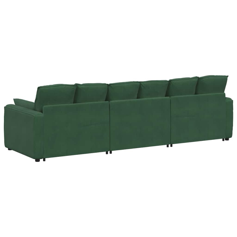 Modulares Sofa mit Kissen Dschungelgrün