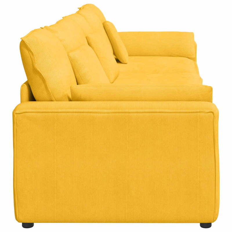 Modulares Sofa mit Kissen Hellgelb