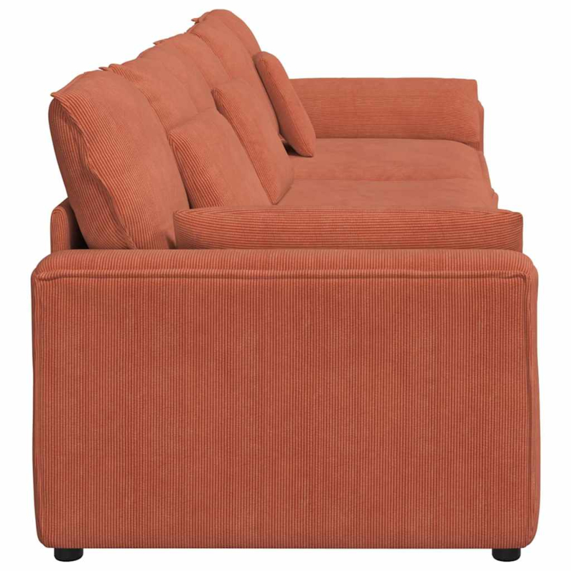 Modulares Sofa mit Kissen Rot Orange