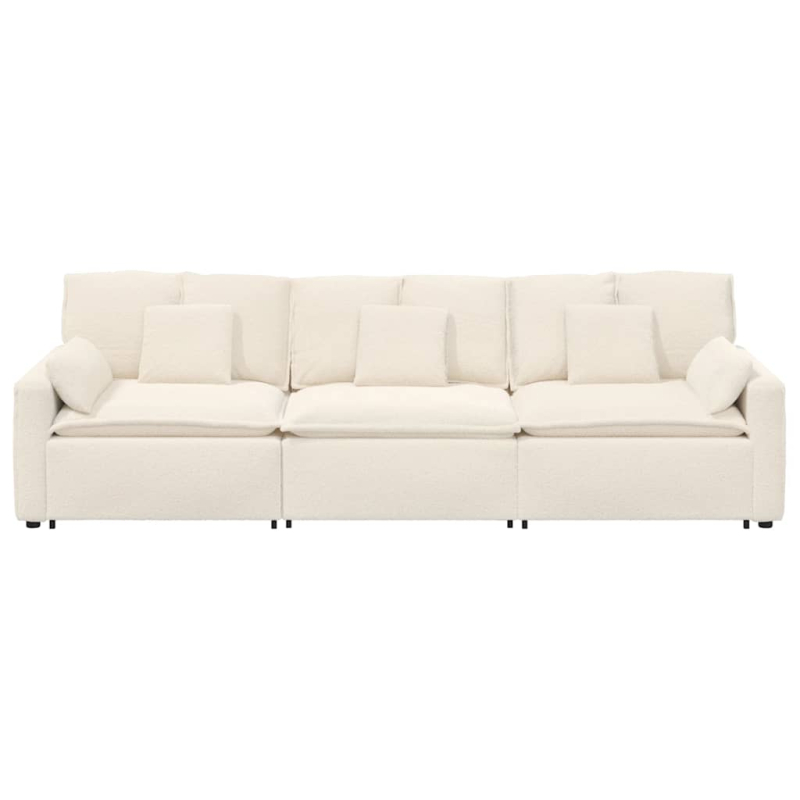 Modulares Sofa mit Kissen Cream