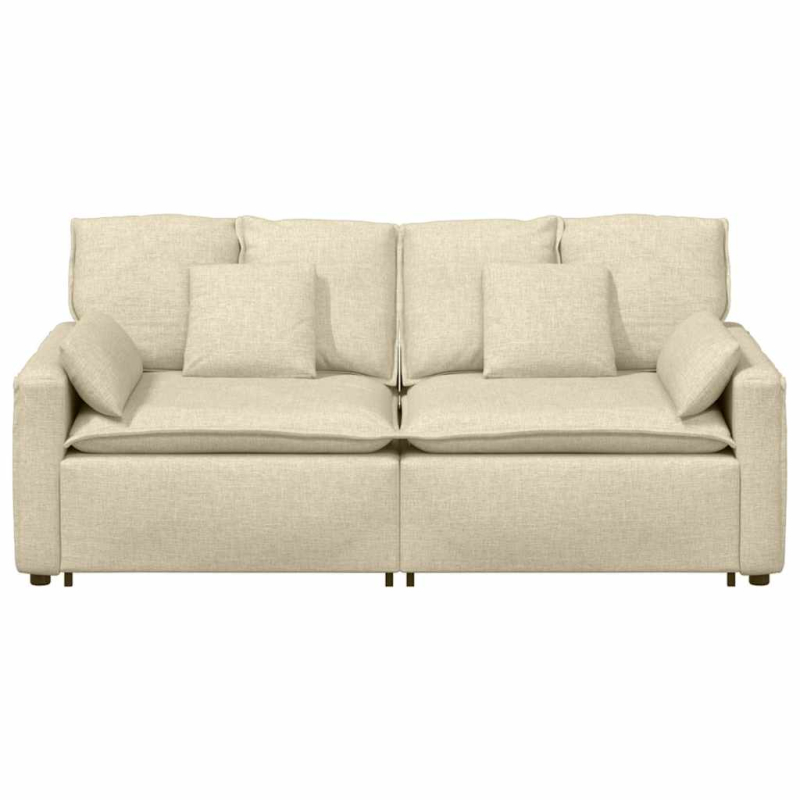 Modulares Sofa mit Kissen Cream