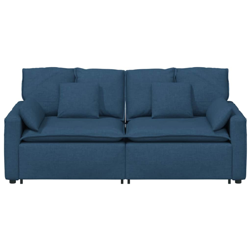 Modulares Sofa mit Kissen Blau