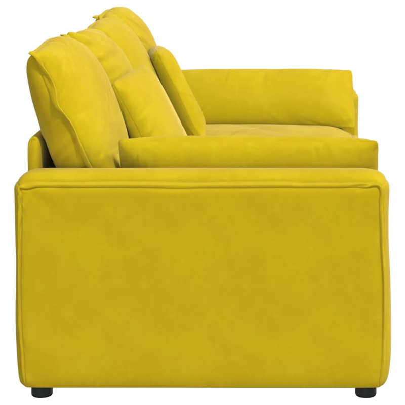 Modulares Sofa mit Kissen Gelb