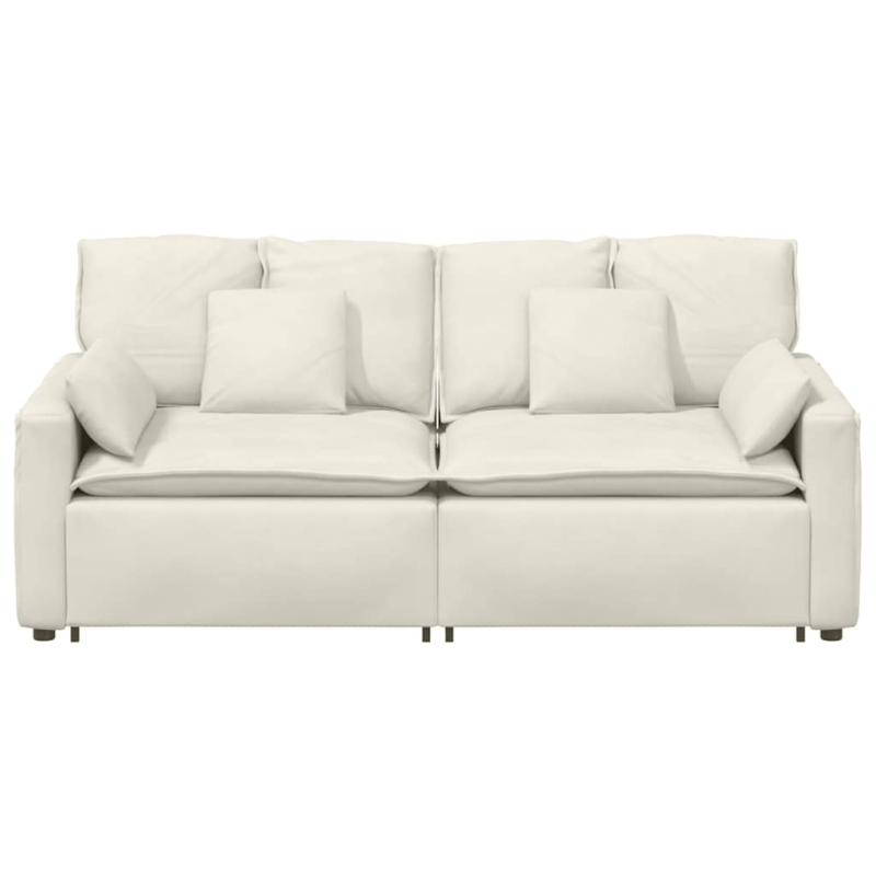Modulares Sofa mit Kissen Cream