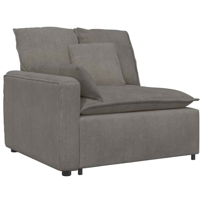 Modulares Sofa mit Kissen Hellgrau