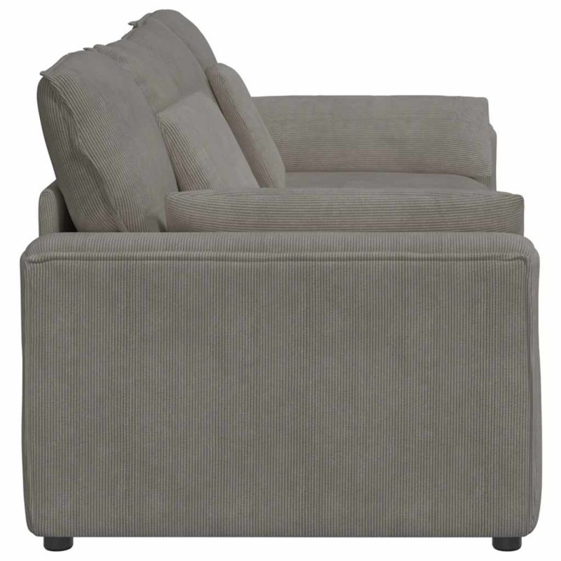 Modulares Sofa mit Kissen Hellgrau