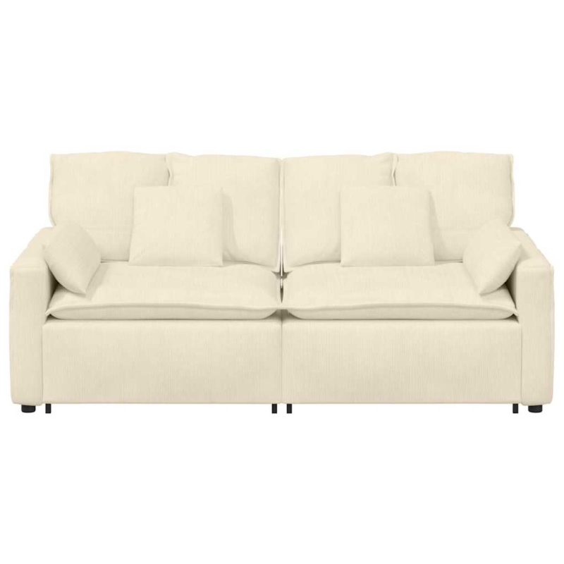 Modulares Sofa mit Kissen Cream