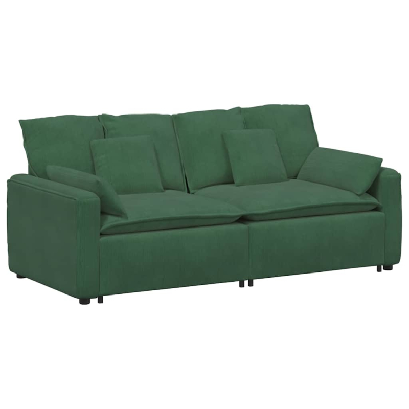 Modulares Sofa mit Kissen Dschungelgrün