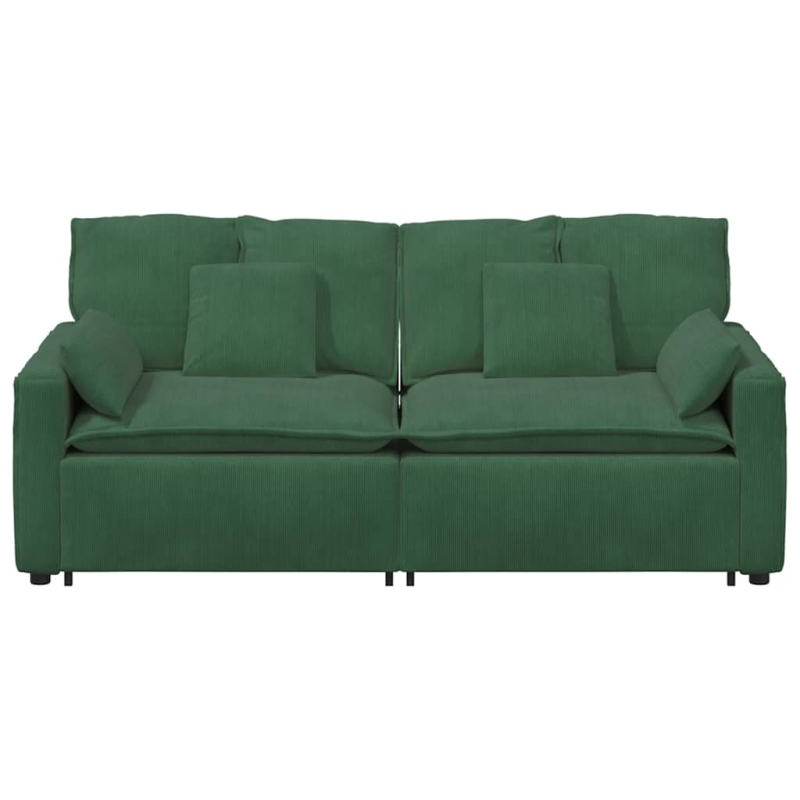 Modulares Sofa mit Kissen Dschungelgrün