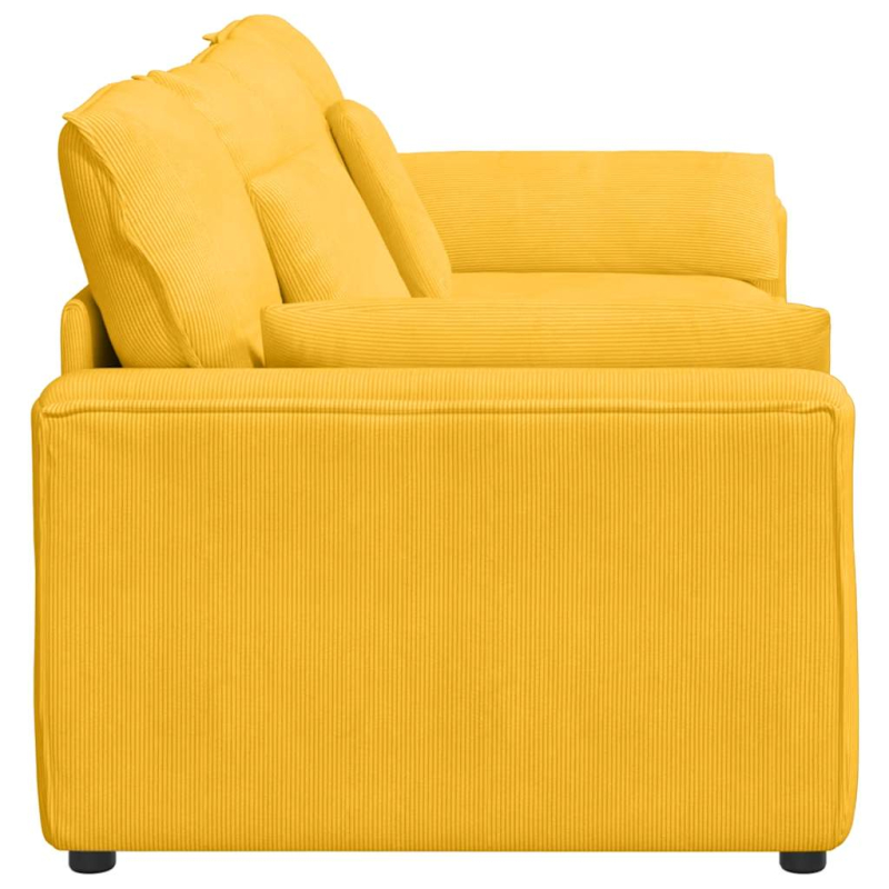 Modulares Sofa mit Kissen Hellgelb