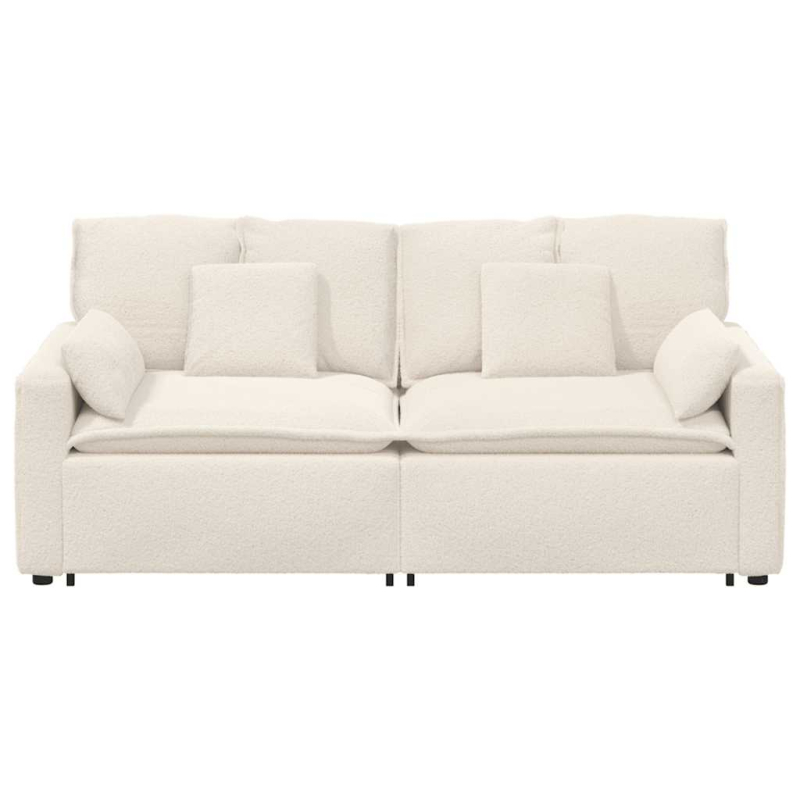 Modulares Sofa mit Kissen Cream