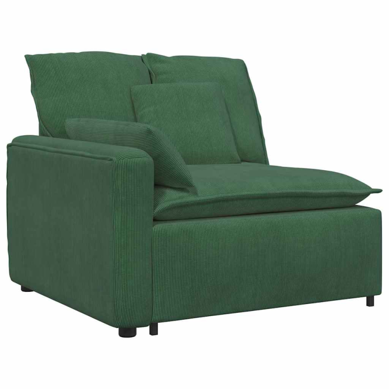 Modulares Sofa mit Kissen Samt Dunkelgrün