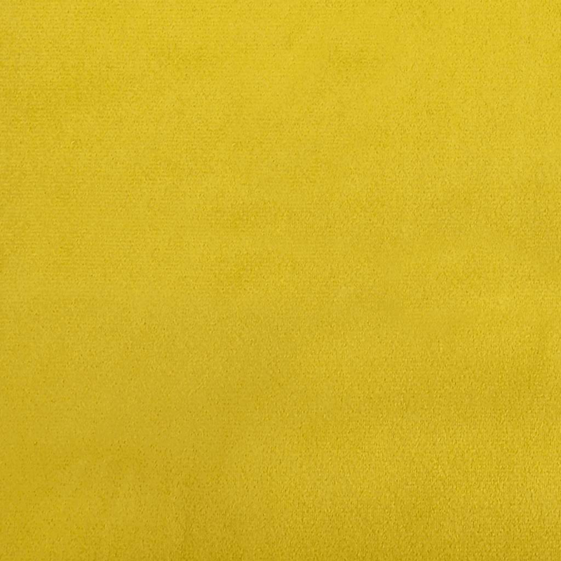 Modulares Sofa mit Fußhocker Kissen Samt Gelb