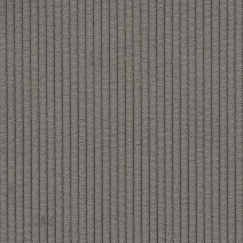 Modulares Sofa mit Fußhocker Kissen Cordstoff Hellgrau