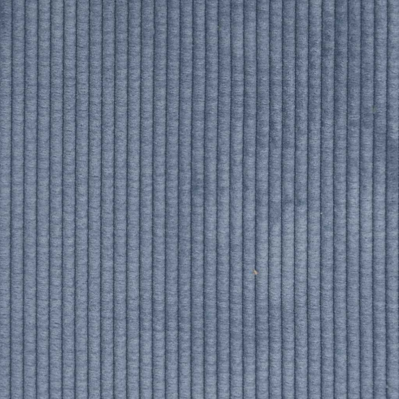 Modulares Sofa mit Fußhocker Kissen Cordstoff Blau