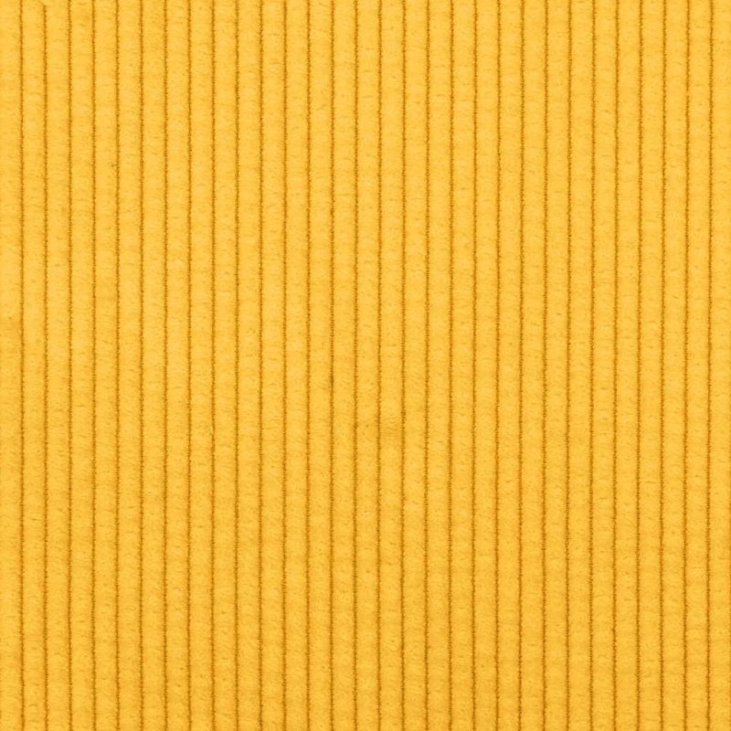 Modulares Sofa mit Fußhocker Kissen Cordstoff Hellgelb
