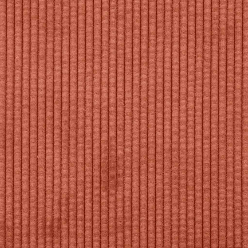 Modulares Sofa mit Fußhocker Kissen Cordstoff Rot Orange