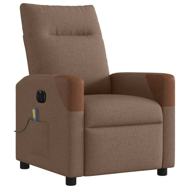 Massagesessel Elektrisch Braun Stoff