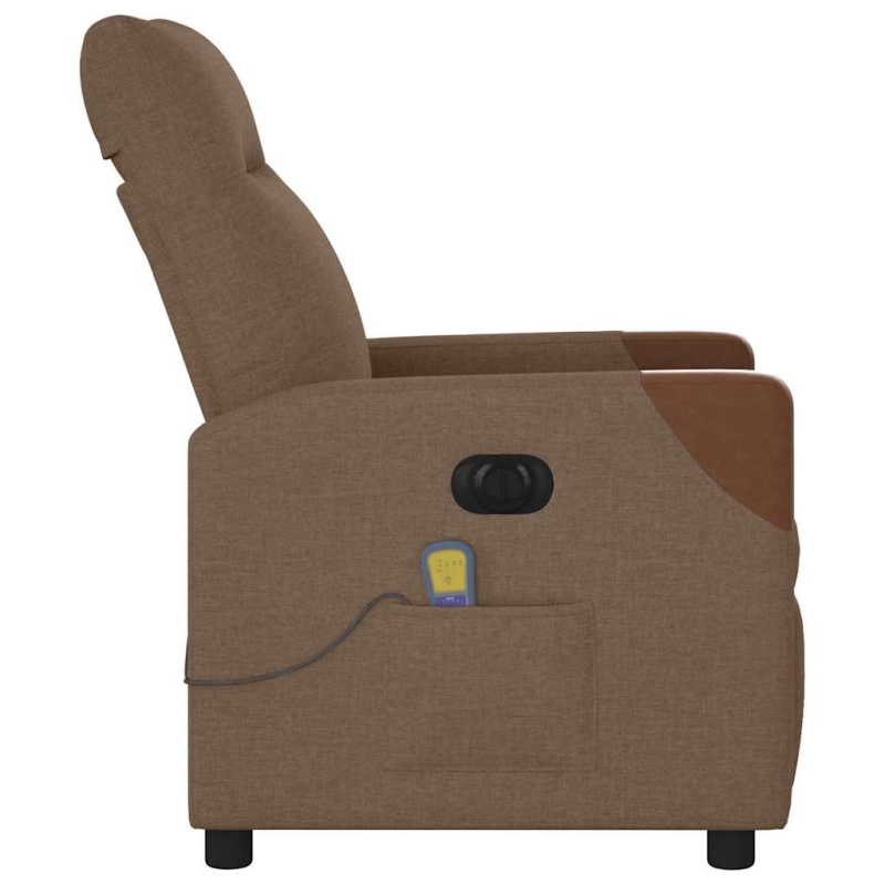 Massagesessel Elektrisch Braun Stoff