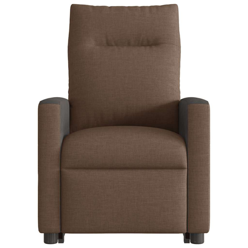 Massagesessel mit Aufstehhilfe Braun Stoff