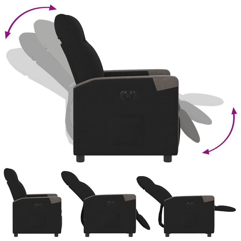 Relaxsessel Elektrisch Schwarz Stoff