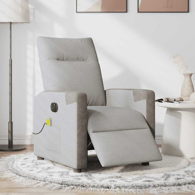 Massagesessel Elektrisch Wolkengrau Stoff