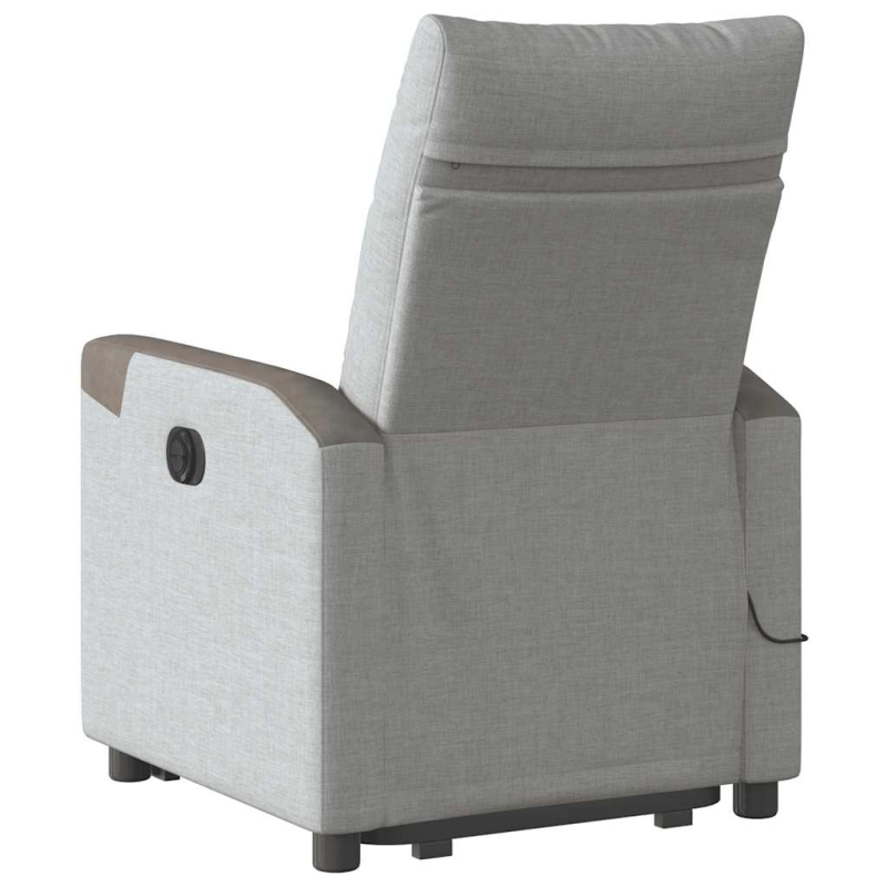 Massagesessel mit Aufstehhilfe Wolkengrau Stoff
