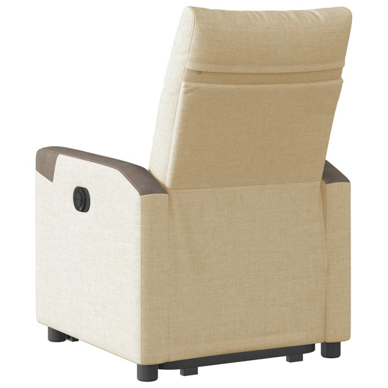 Relaxsessel mit Aufstehhilfe Elektrisch Creme Stoff