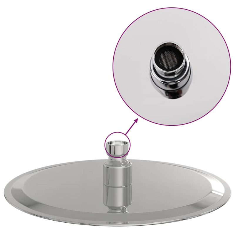 Regenbrause Edelstahl 304 20 cm Rund