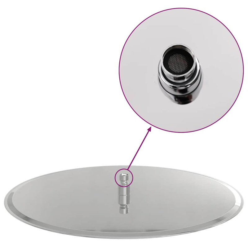 Regenbrause Edelstahl 304 50 cm Rund