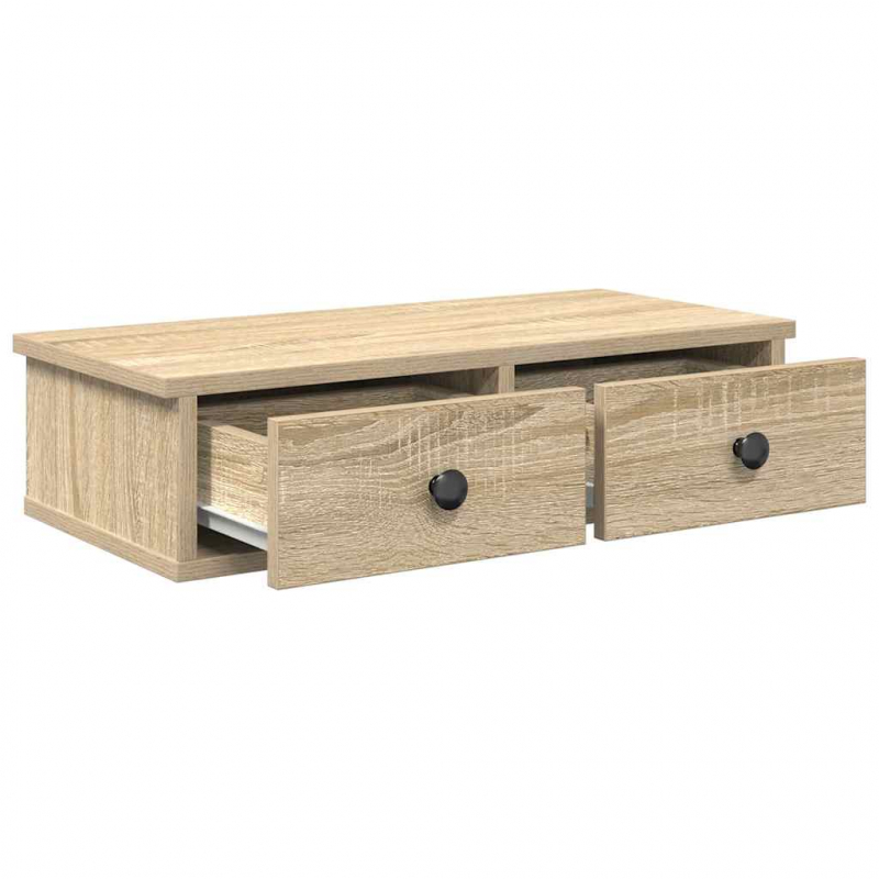 Wandregal mit Schubladen Sonoma-Eiche 60x25x15 cm Holzwerkstoff