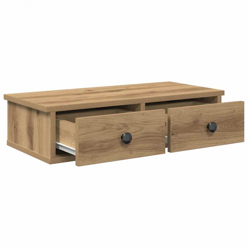 Wandregal mit Schubladen Artisan-Eiche 60x25x15cm Holzwerkstoff