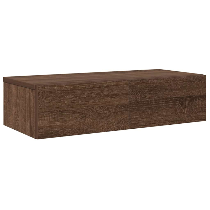 Wandregal mit Schubladen Braun Eichen-Optik 60x26,5x15 cm