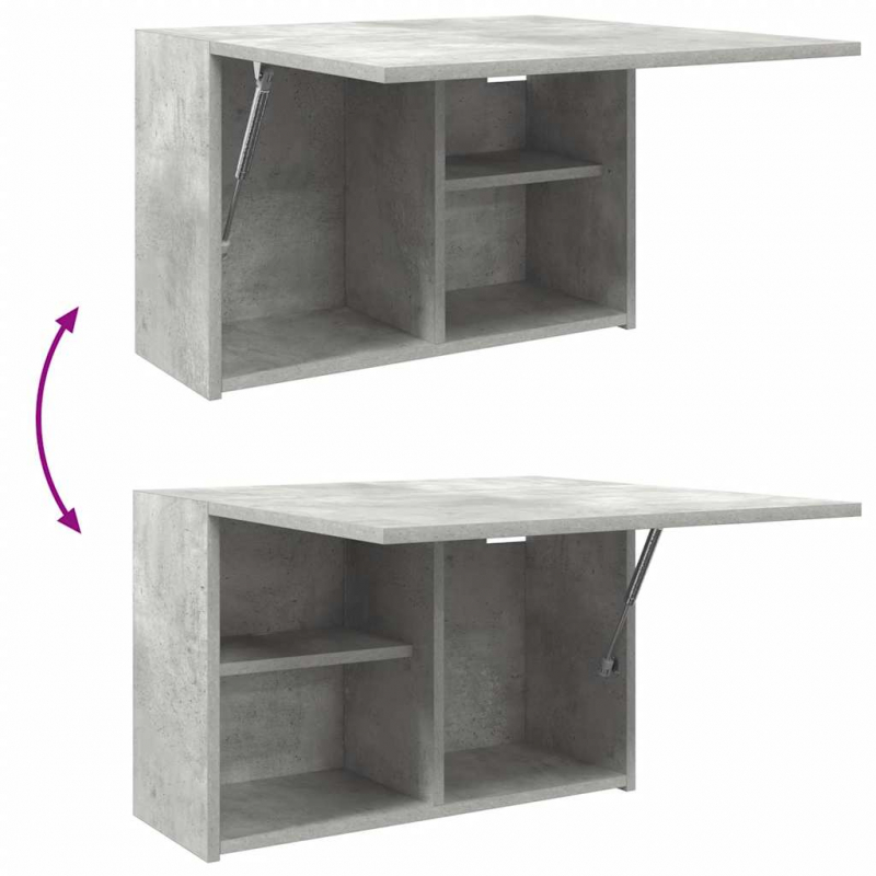 Bad-Wandschrank Betongrau 60x25x40 cm Holzwerkstoff