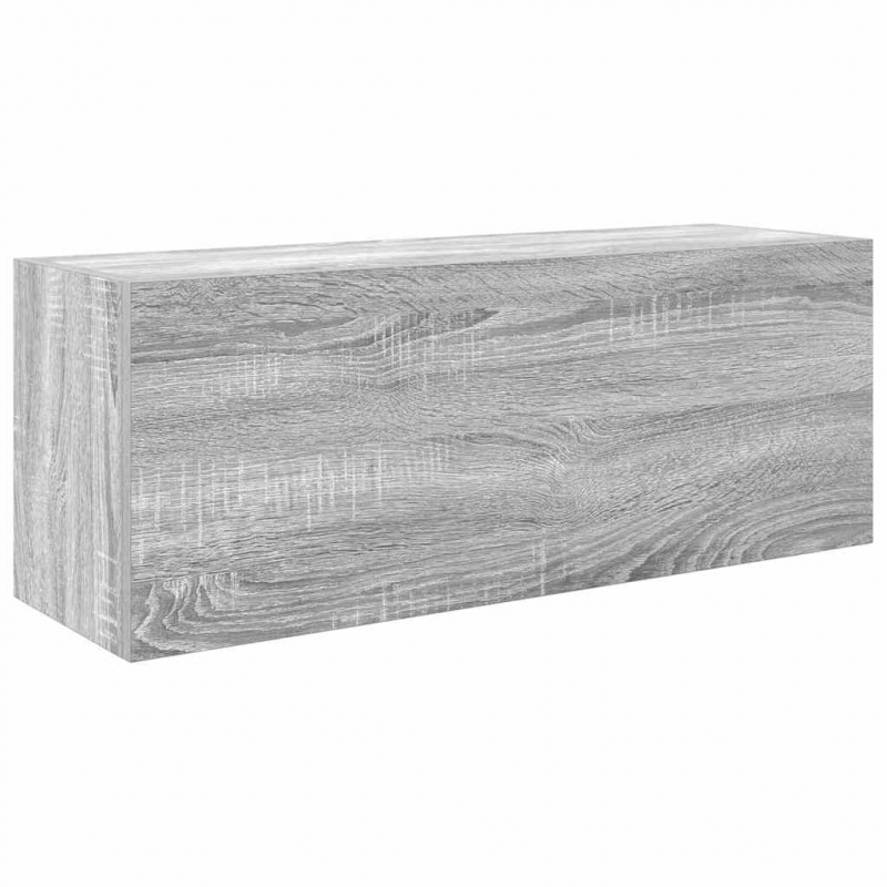 Bad-Wandschrank Grau Sonoma 80x25x30 cm Holzwerkstoff