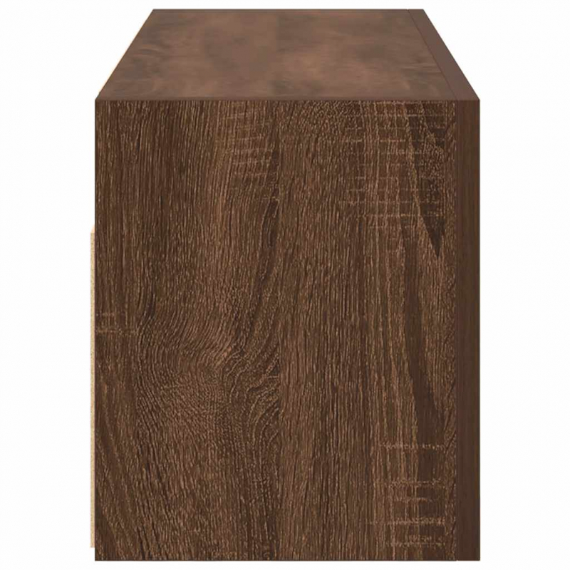 Bad-Wandschrank Braun Eichen-Optik 80x25x30 cm Holzwerkstoff