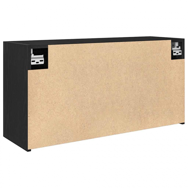 Bad-Wandschrank Schwarz 80x25x40 cm Holzwerkstoff