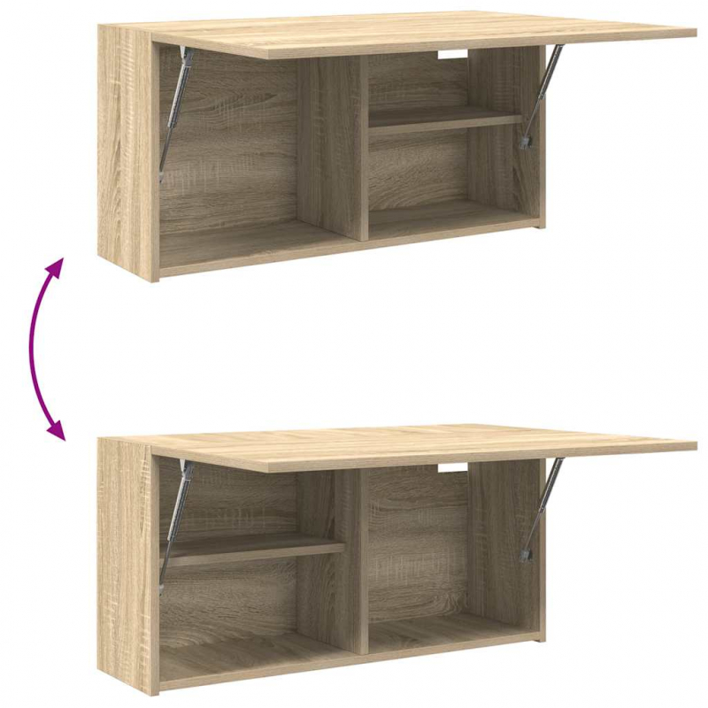 Bad-Wandschrank Sonoma-Eiche 80x25x40 cm Holzwerkstoff